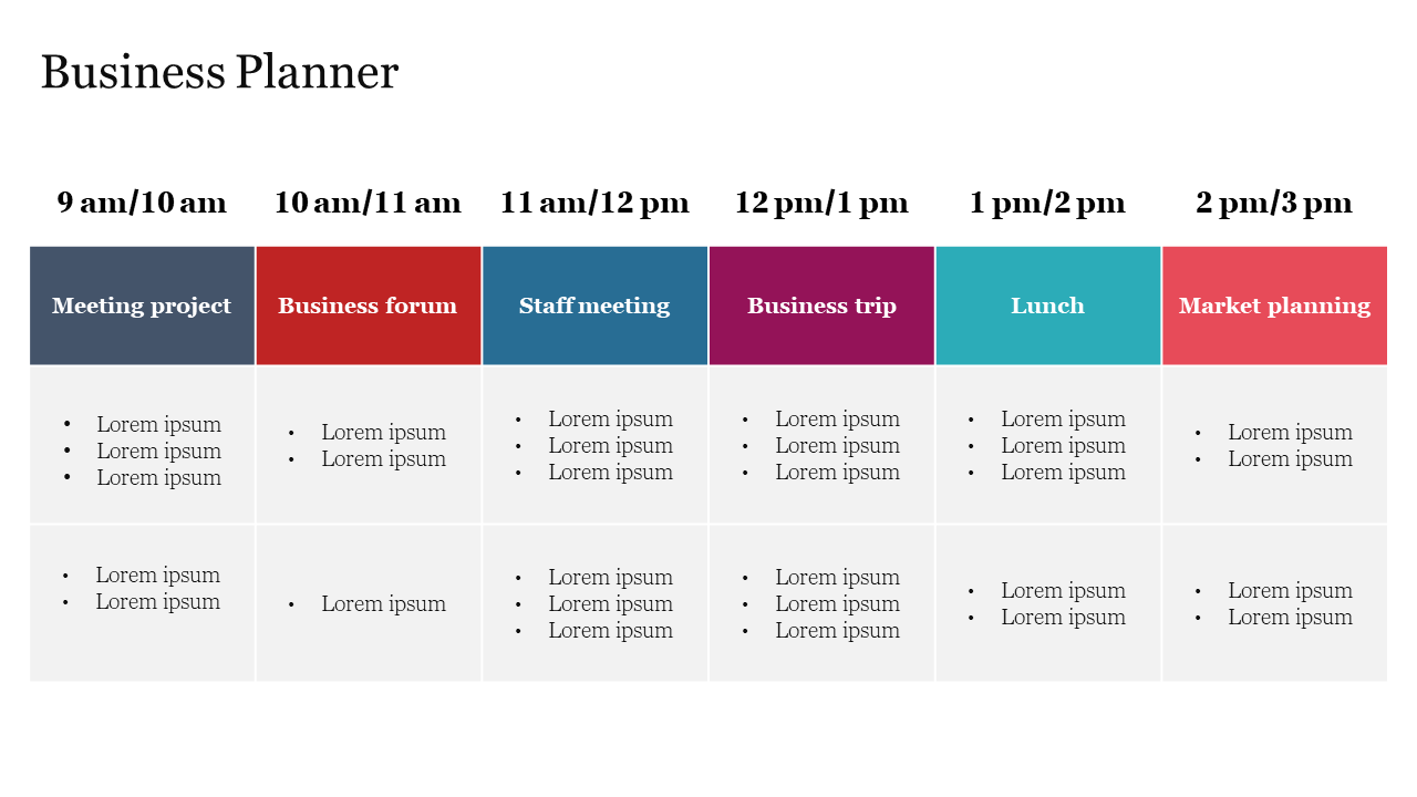 Effective Business Journal Planner Presentation Slide