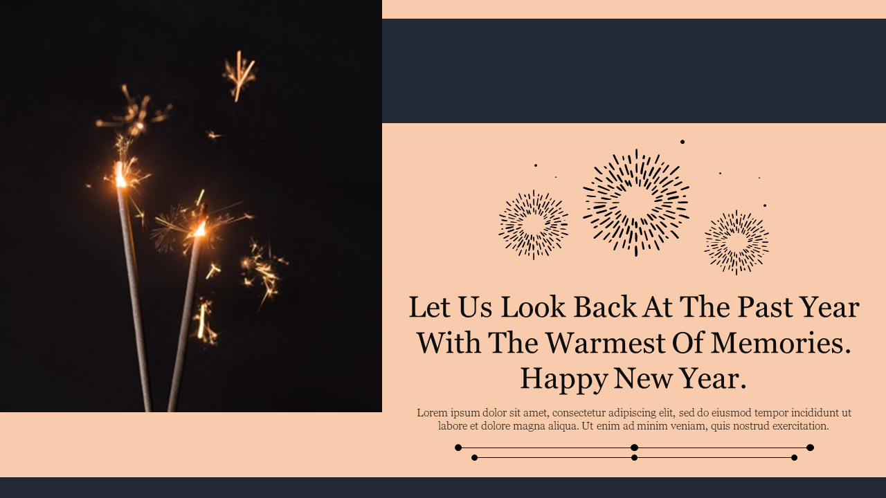 Incrediable Template PowerPoint Happy New Year Slide