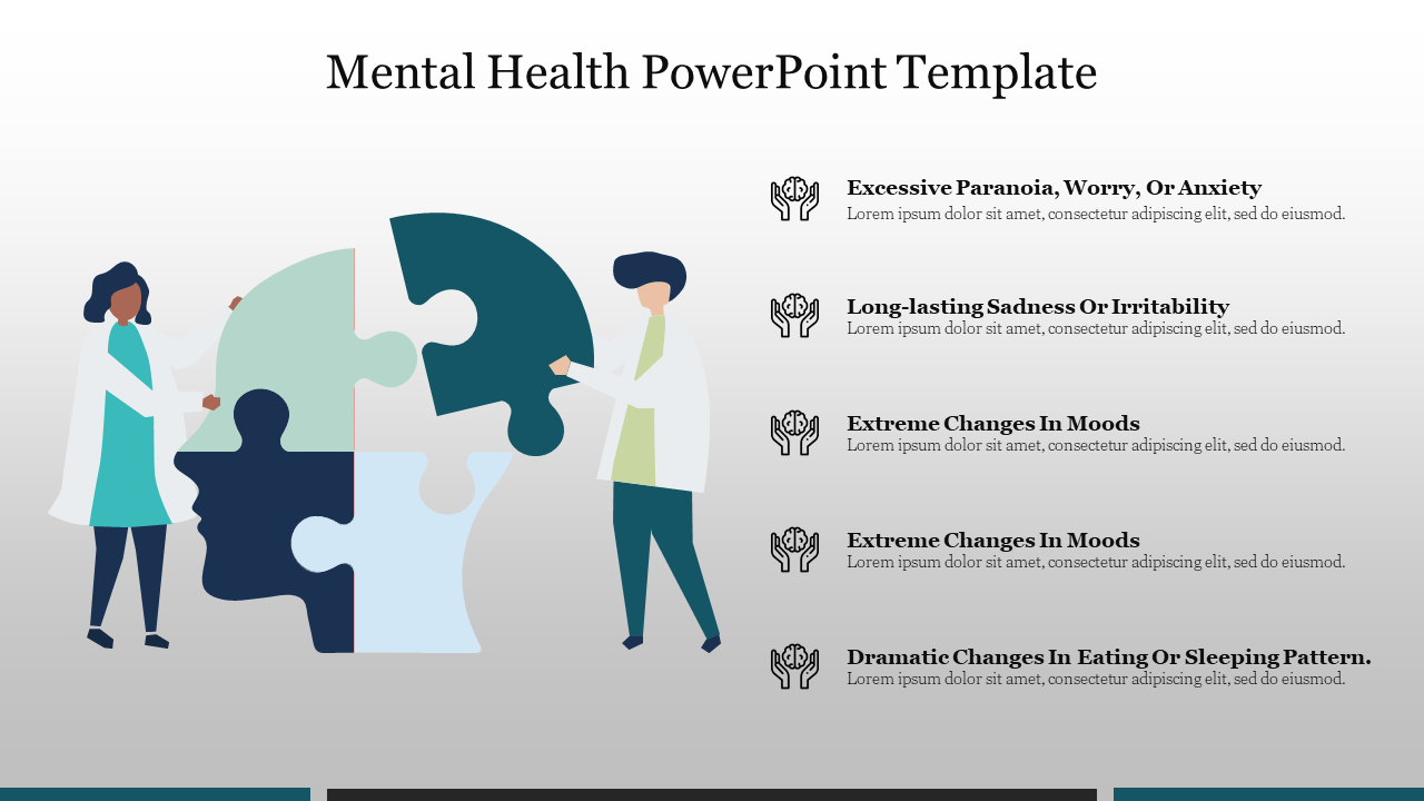 Explore Mental Health PowerPoint Template Presentation