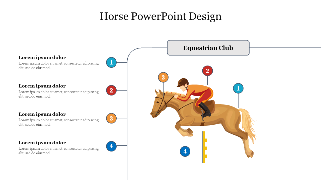 Creative Horse PowerPoint Design Presentation Slide 