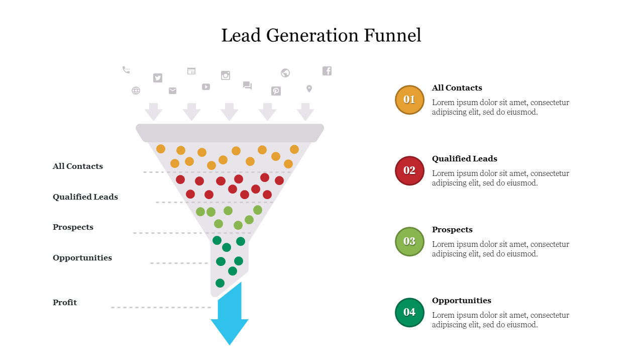 Lead Generation Funnel PPT Template & Google Slides