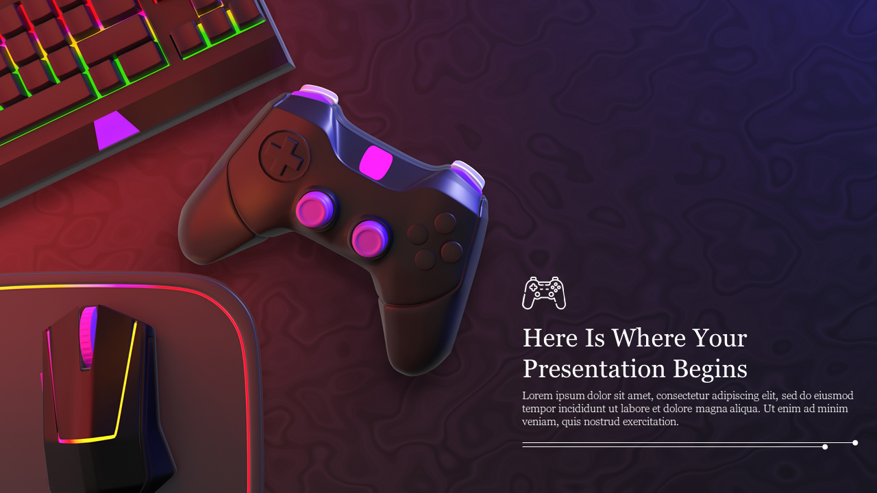 video game presentation background