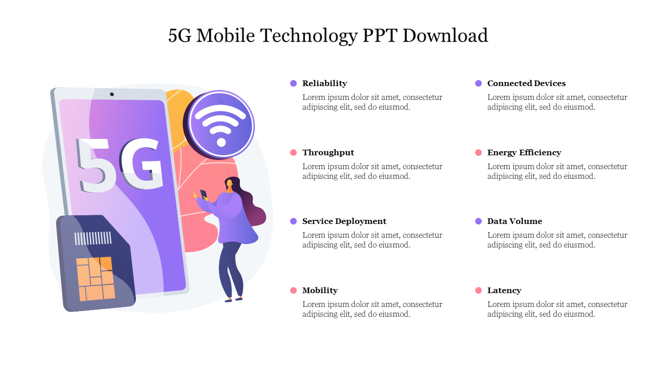 Effective 5G Mobile Technology PPT Download Slide Template