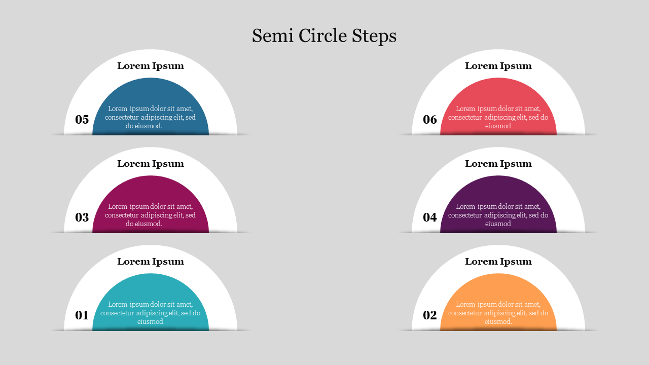 Effective Semi Circle Steps PowerPoint Presentation