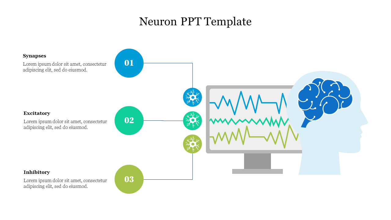 Informative Neuron PPT Template PowerPoint Presentation 