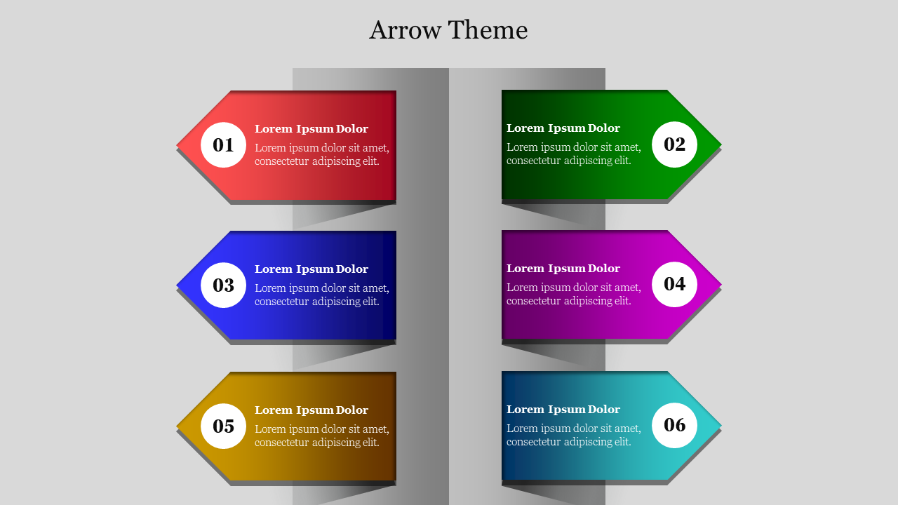 Creative Arrow Theme PowerPoint Presentation Template 