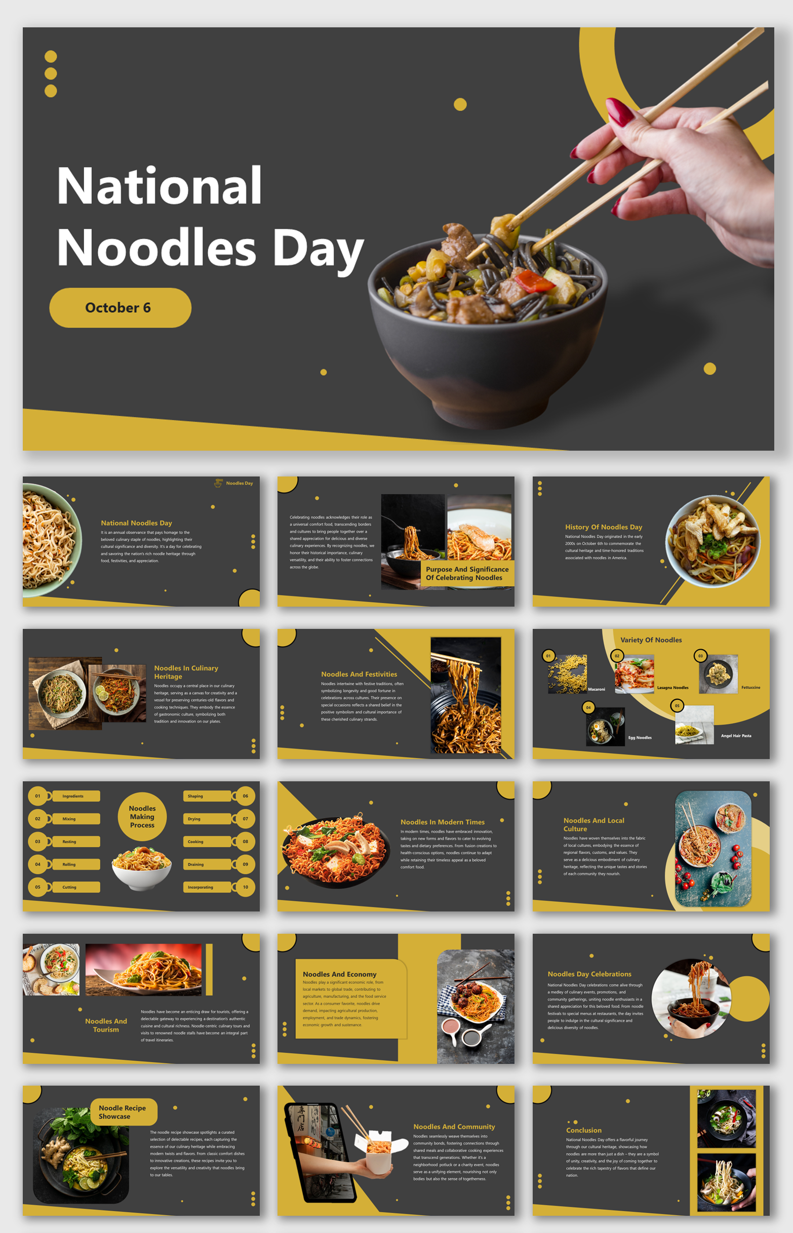 Get Now! National Noodle Day PPT And Google Slides Themes