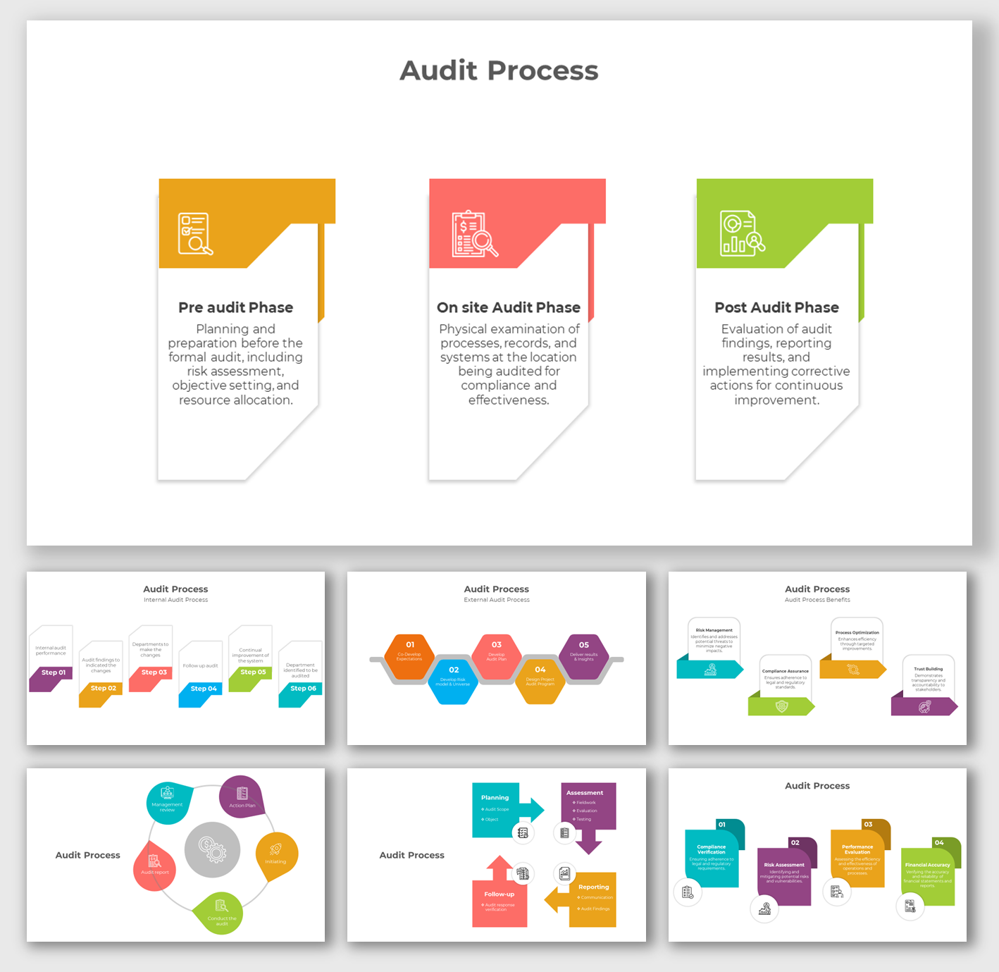 Download The Audit Process PPT And Google Slides Theme