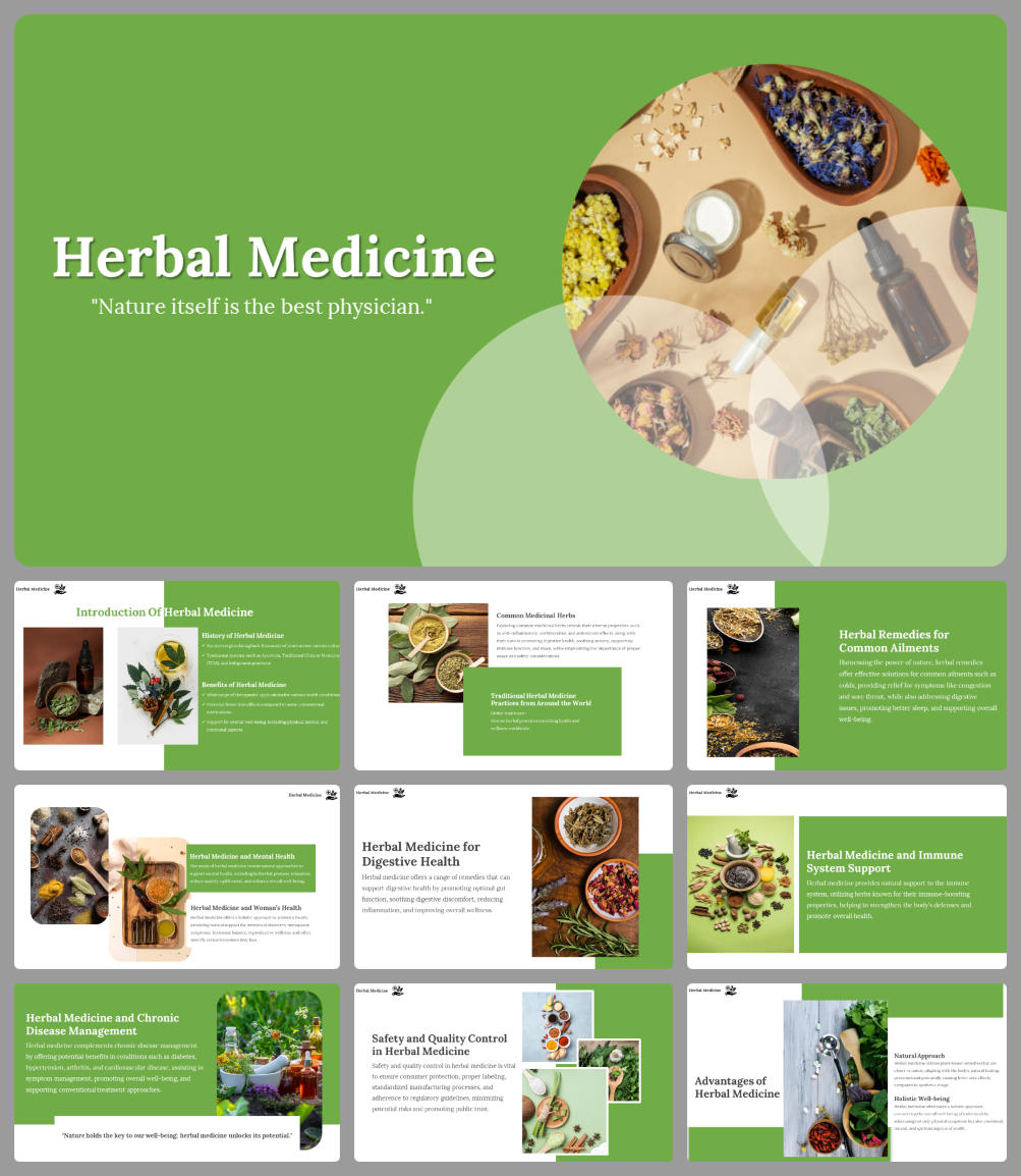 forms of liquid herbal medicine presentation