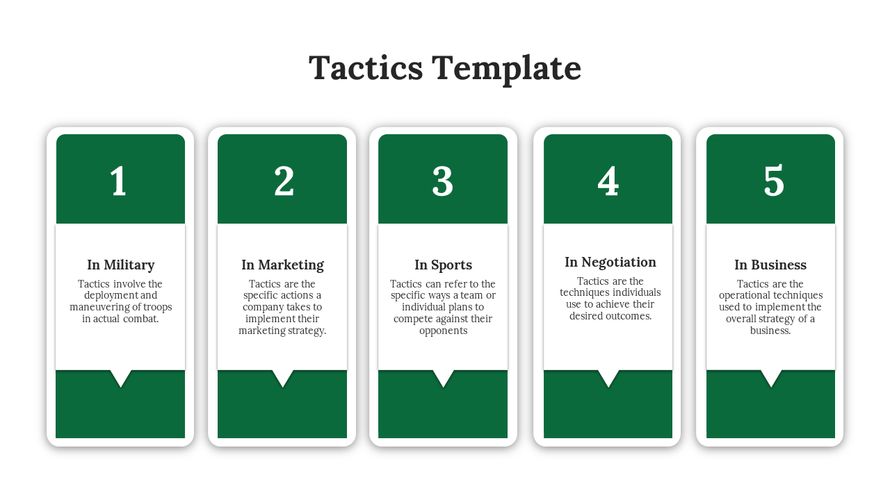 Amazing Tactics PPT Presentation And Google Slides Template