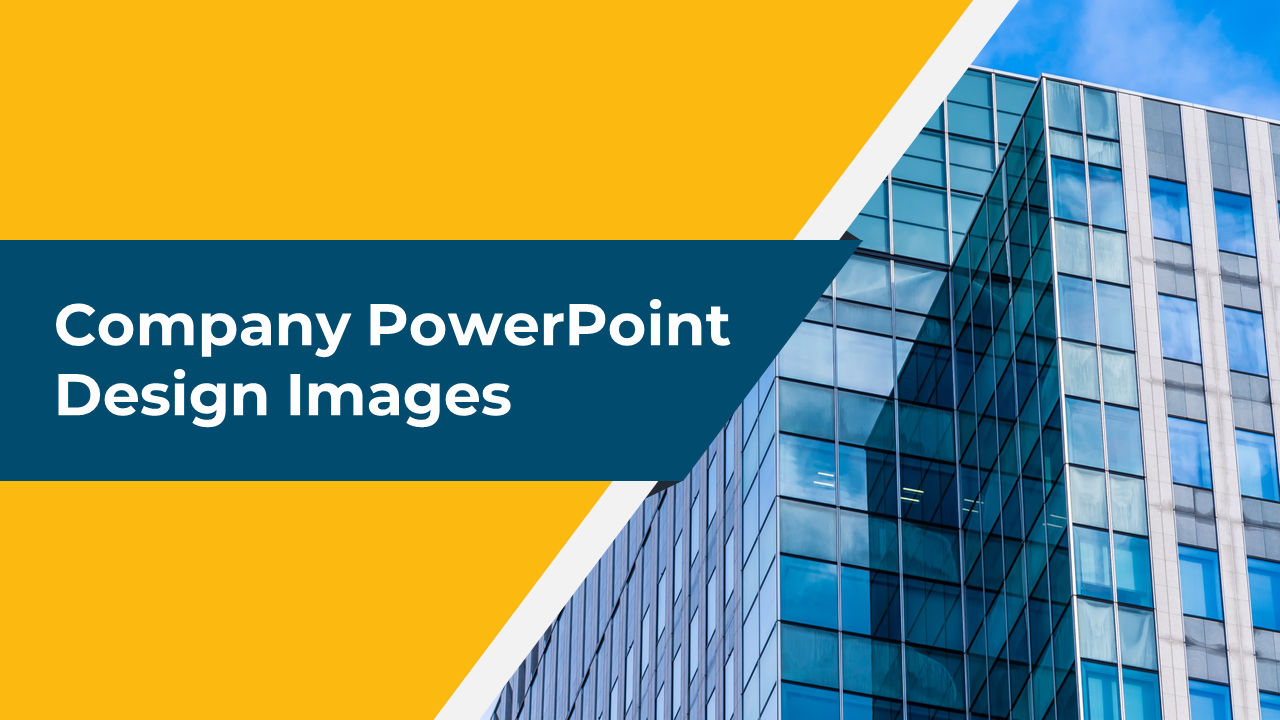 Company PowerPoint design template with modern business and service images, including about us and business growth slides.