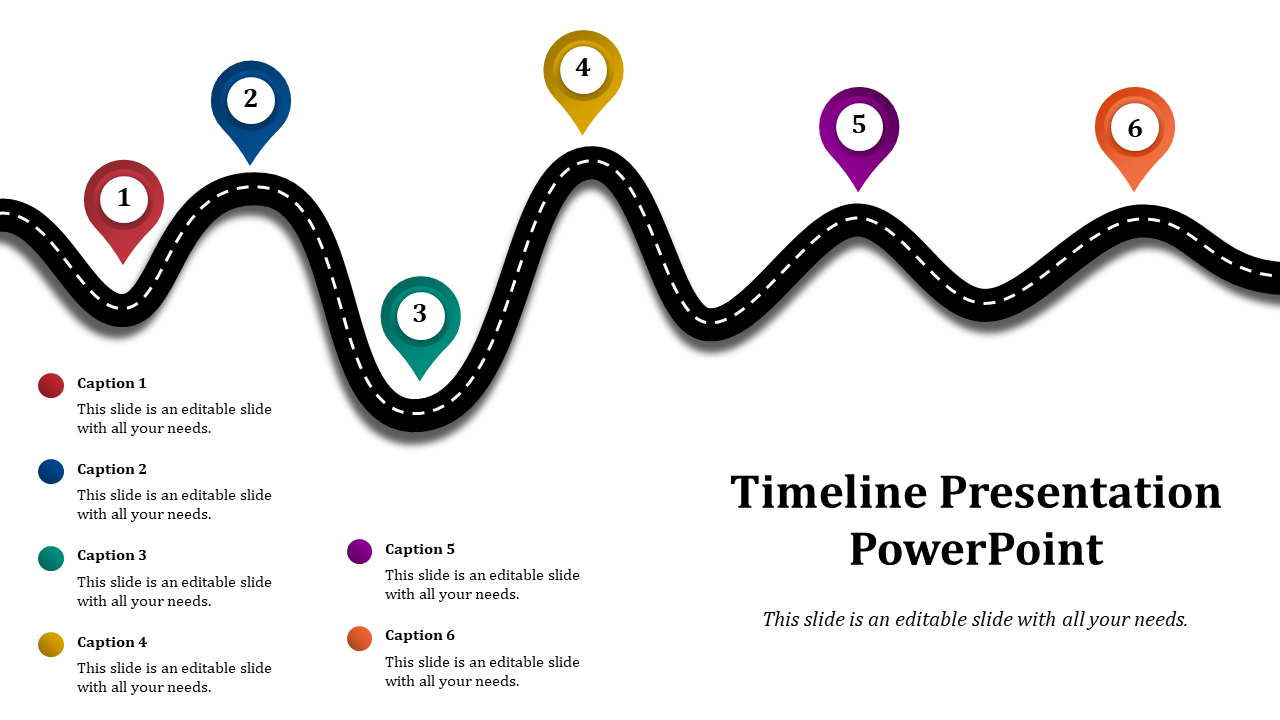 Editable Timeline PowerPoint Slides Template Presentation