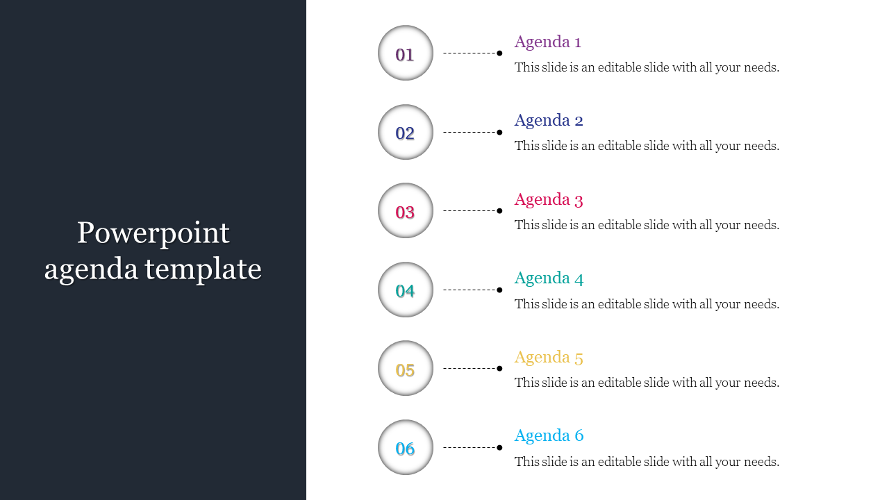 Use Our Agenda PowerPoint and Google Slides Themes