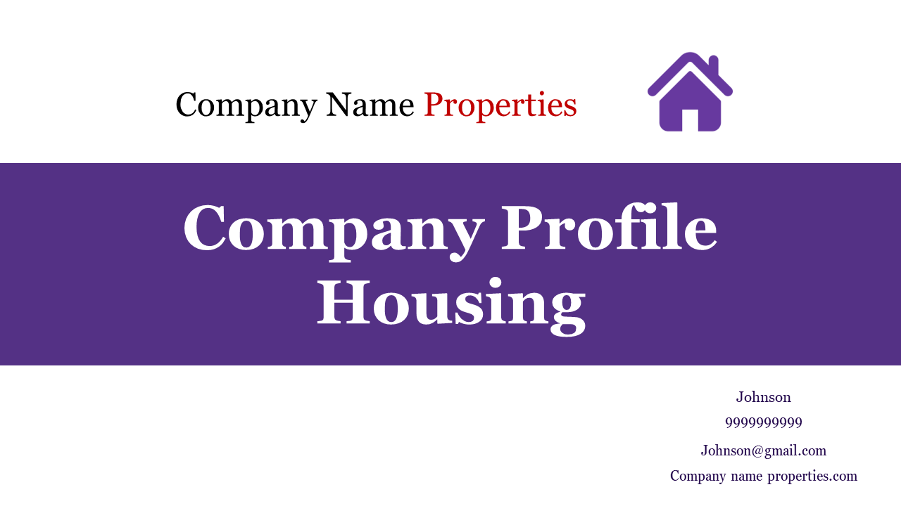 Purple Color Company Profile Presentation And Google Slides