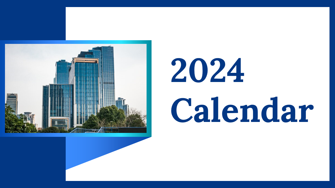 2024 calendar slides featuring individual monthly views, each with dates organized in a tabular format.