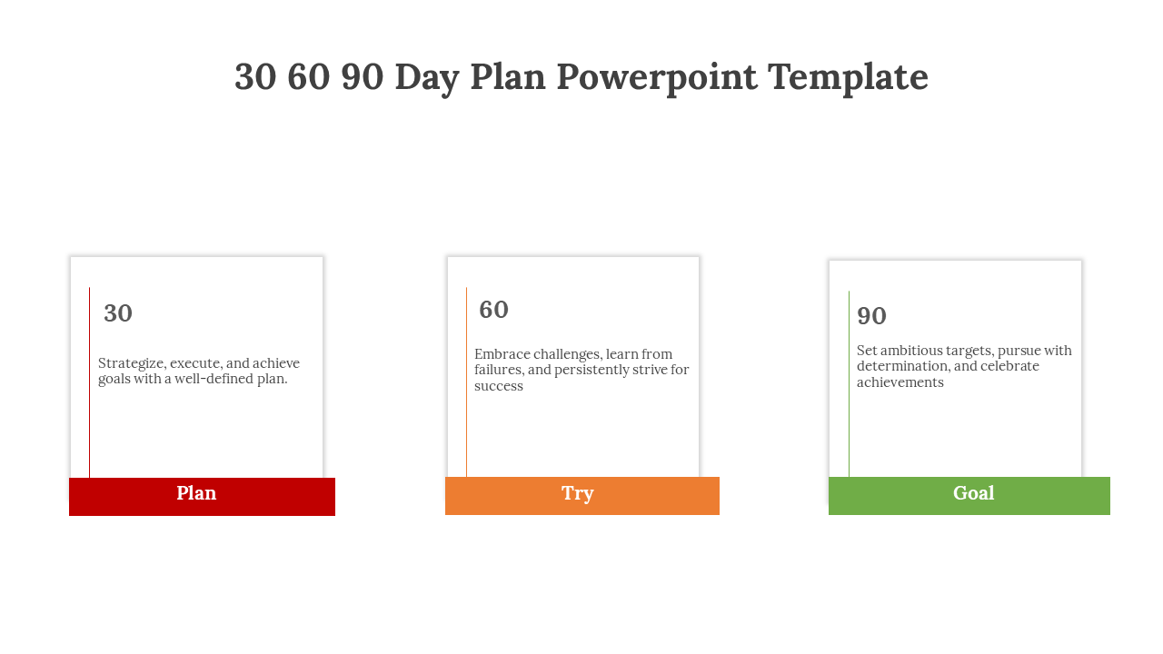 30 60 90 Day Plan Template PPT And Google Slides