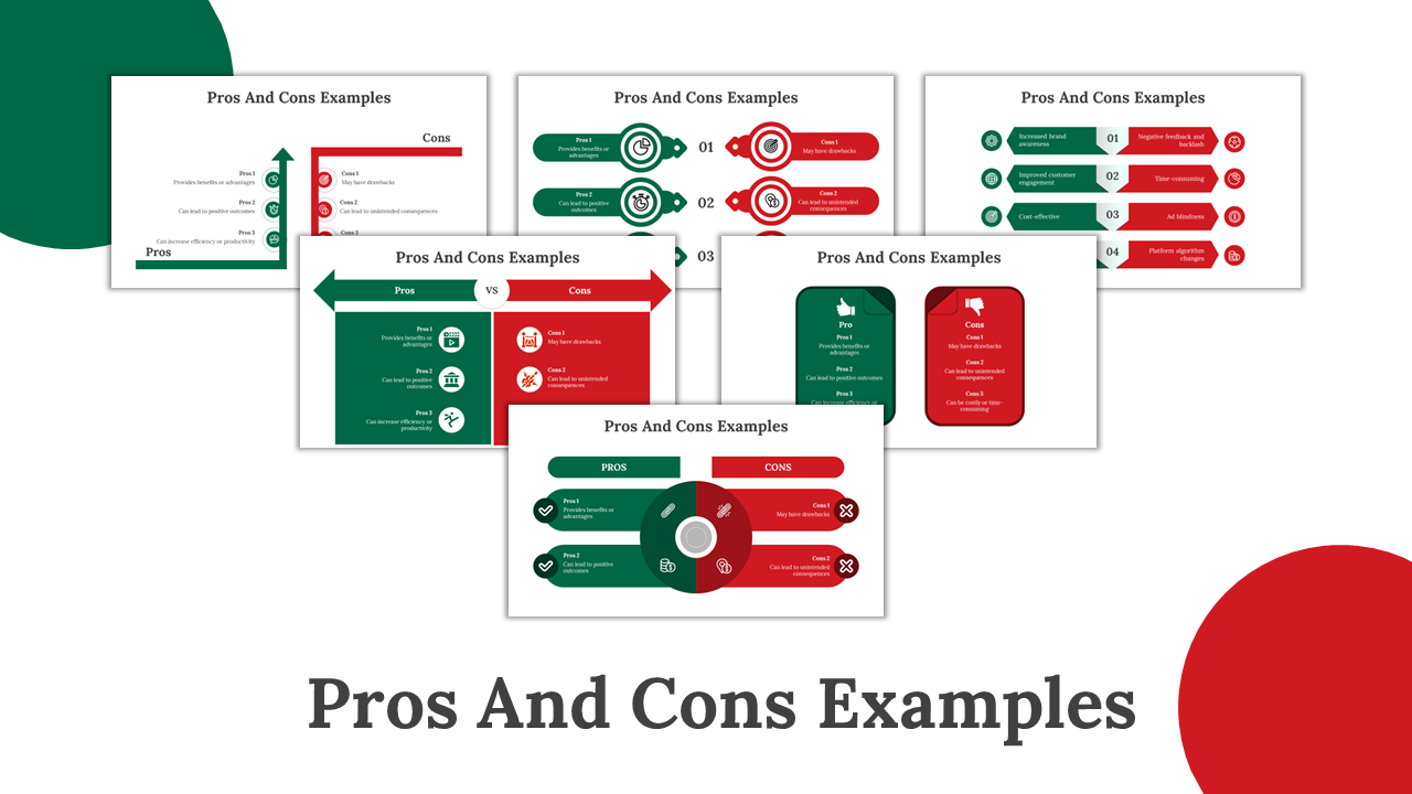 Pros And Cons Examples PowerPoint And Google Slides