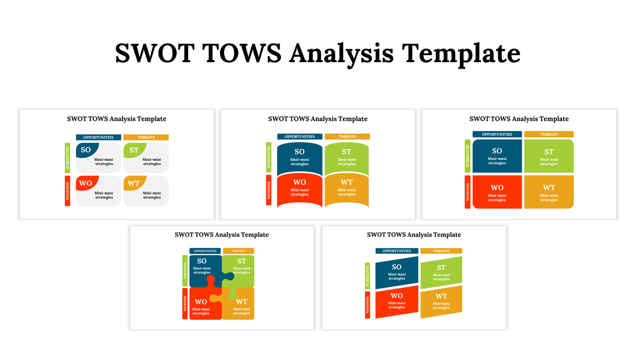 SWOT TOWS Analysis PowerPoint and Google Slides Templates