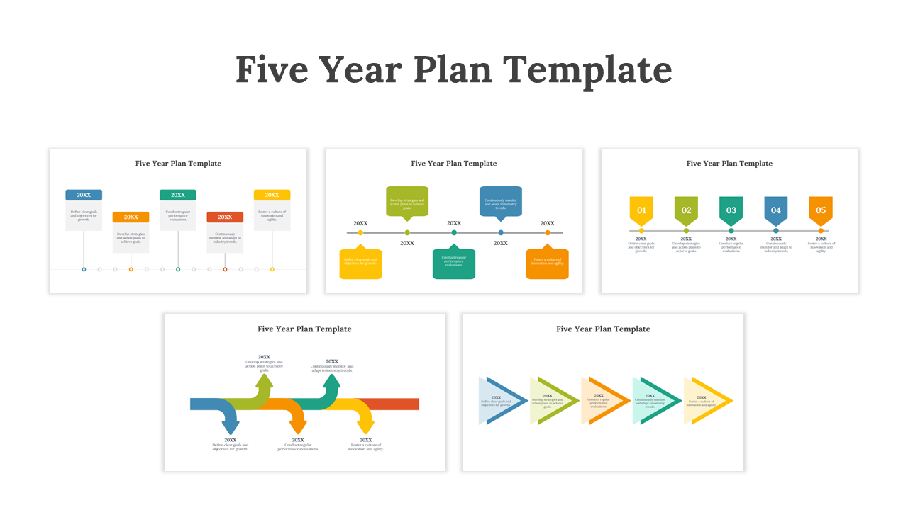 5 Year Plan PowerPoint and Google Slides Templates