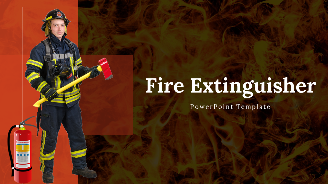 Fire extinguisher slide deck with featuring safety tips, fire safety training, and equipment.