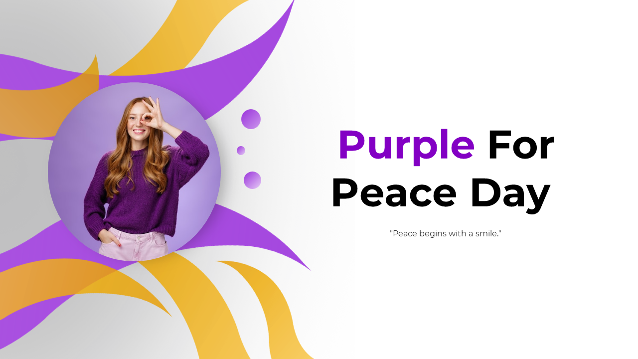 Creative Purple For Peace Day PowerPoint And Google Slides