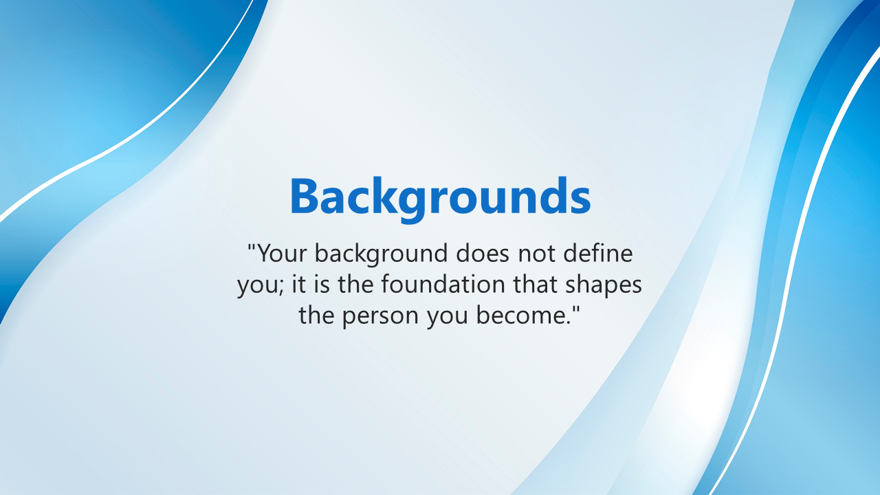 A pack of gradient blue background slides with the quotes in the center.