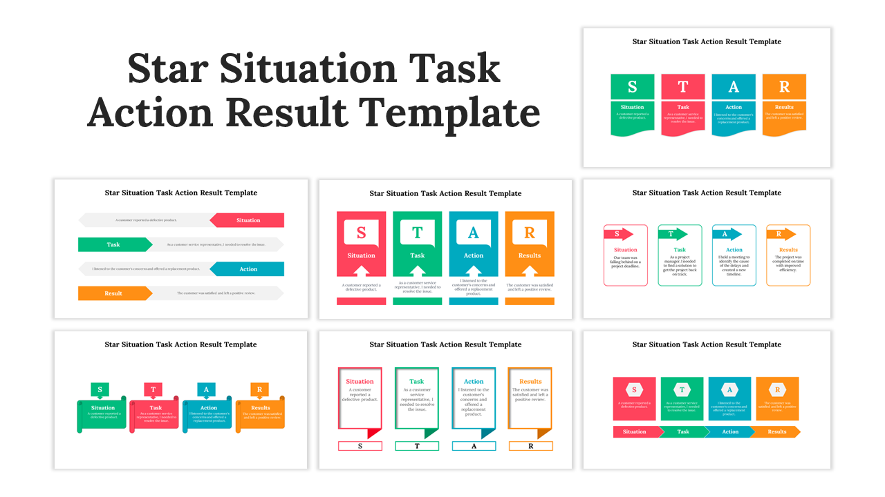 Grid of star template with vibrant designs, each illustrating the steps with colorful diagrams placed in a white background.