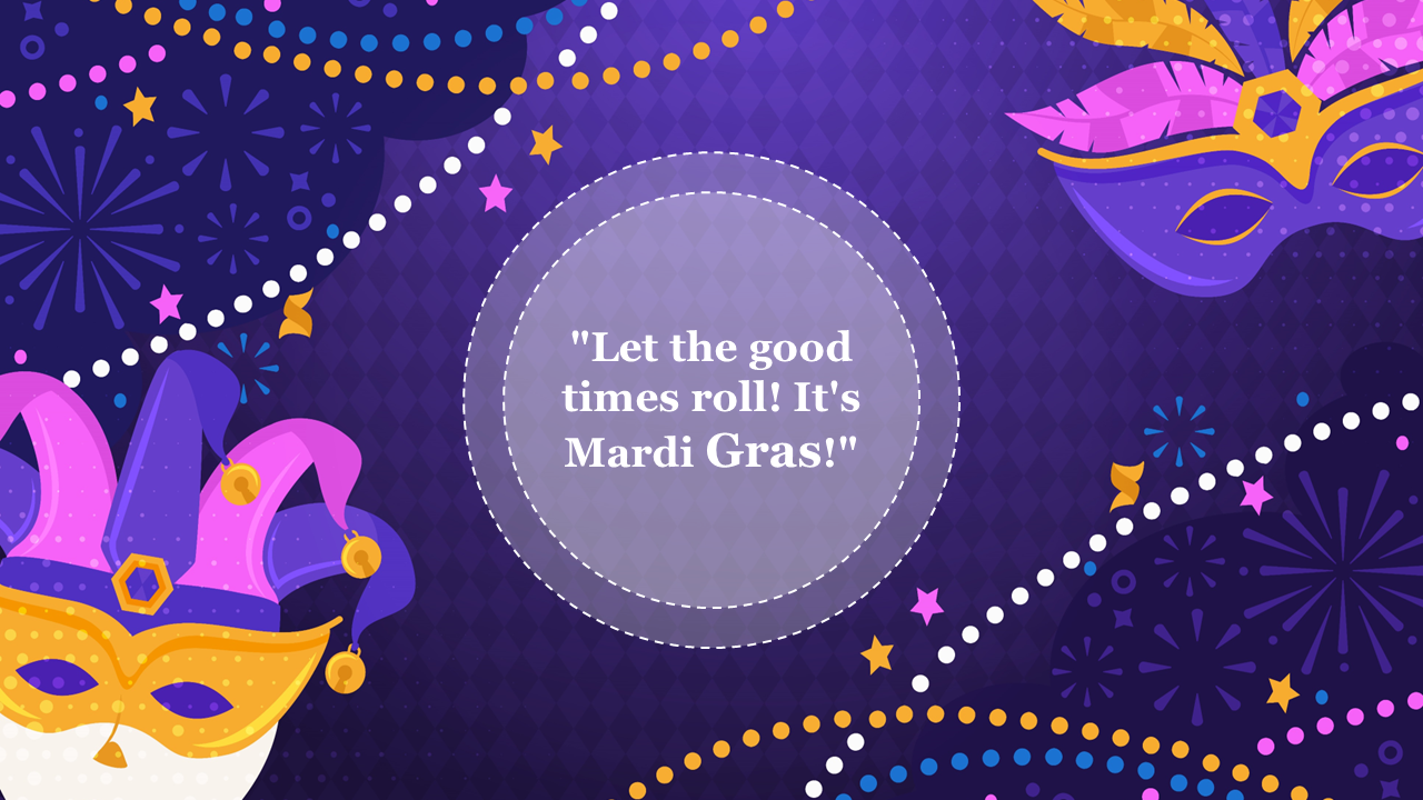 Mardi Gras Background PowerPoint And Google Slides Templates