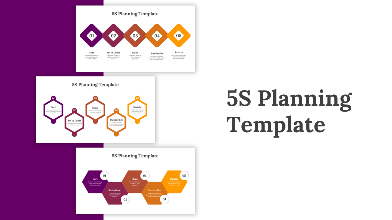 5S Planning PowerPoint and Google Slides Templates