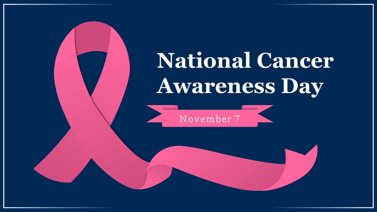 Slide deck for cancer awareness, including sections on history, statistics, risk factors, and treatments.