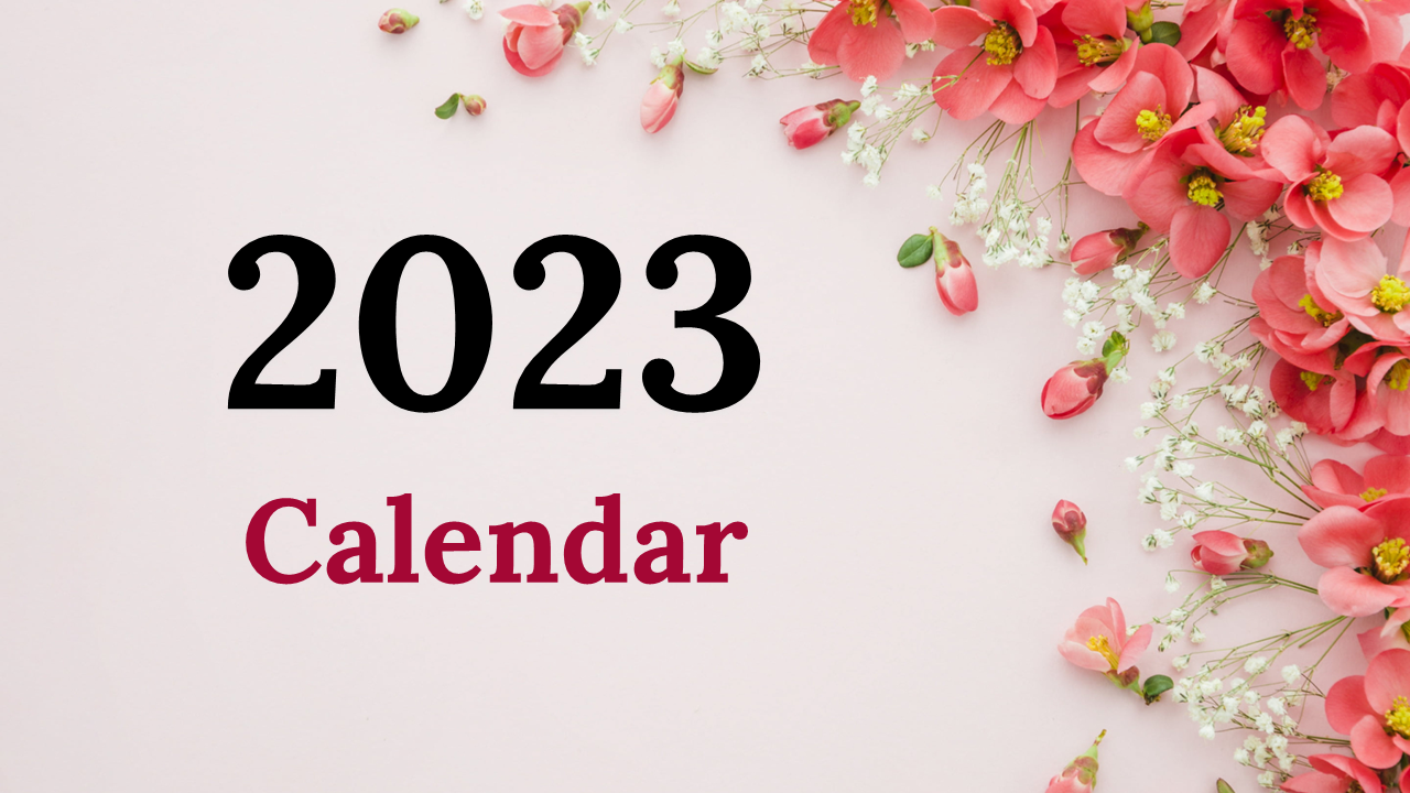  2023 Yearly Calendar Google Slides and PowerPoint Templates