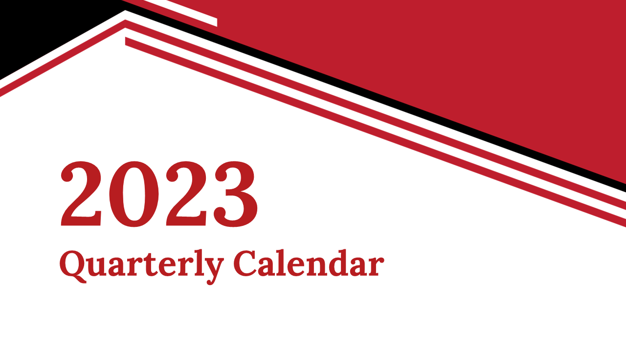 2023 Quarterly Calendar PPT And Google Slides Themes