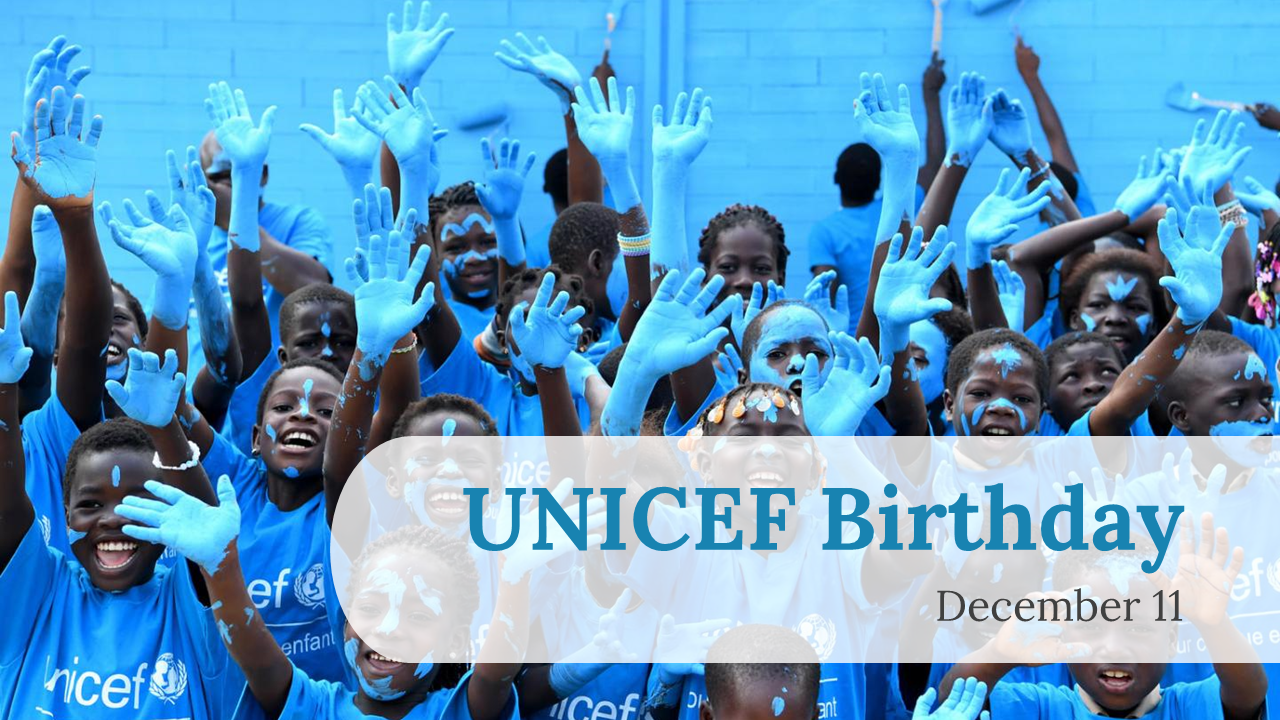 UNICEF Birthday PowerPoint And Google Slides Template