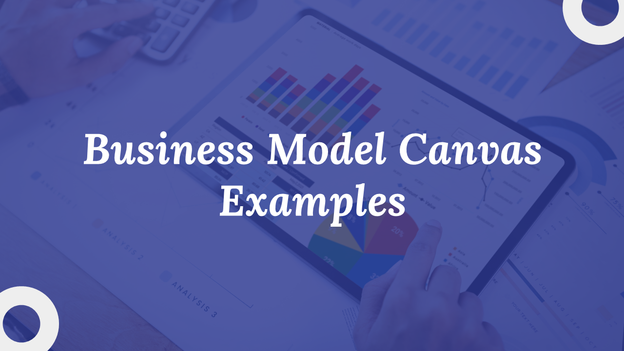 Slide deck featuring multiple business model canvas layouts in assorted colors, showcasing different formats.