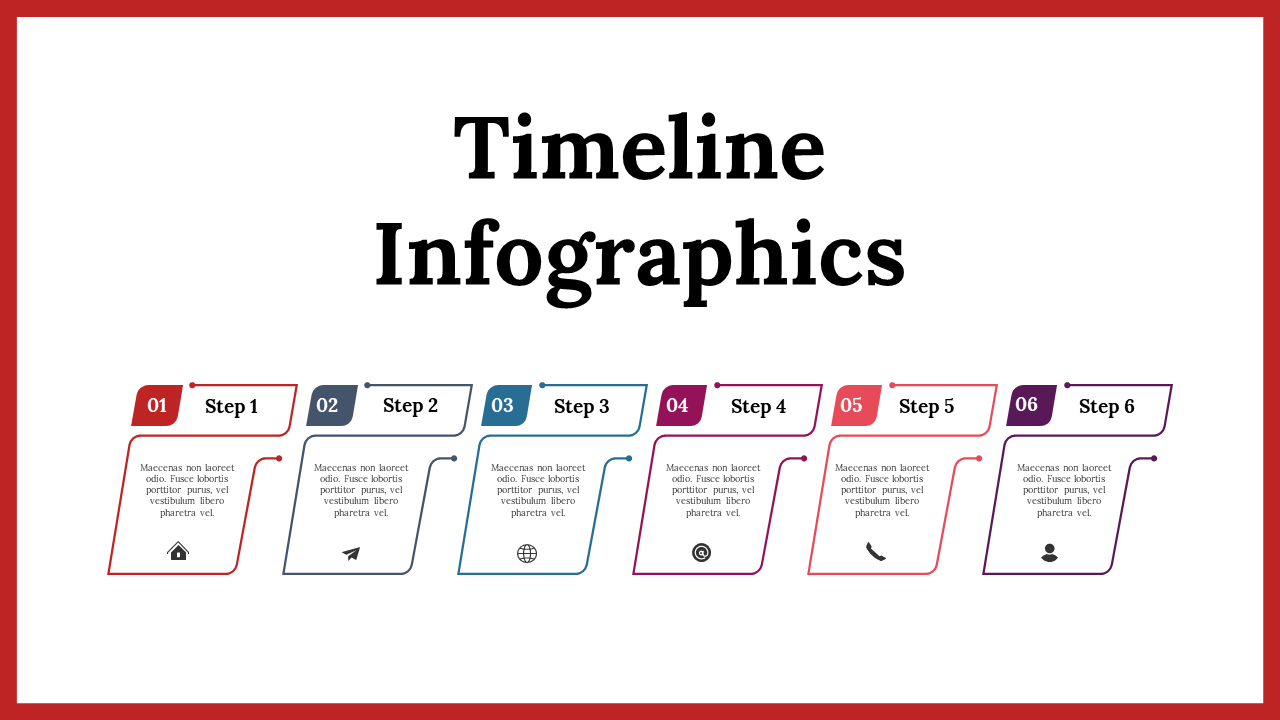 Easy To Editable Timeline Infographics PowerPoint Template