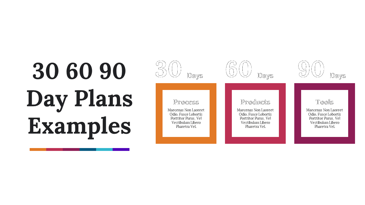  Predesigned 30 60 90 Day Plans Google Slides & PPT Template