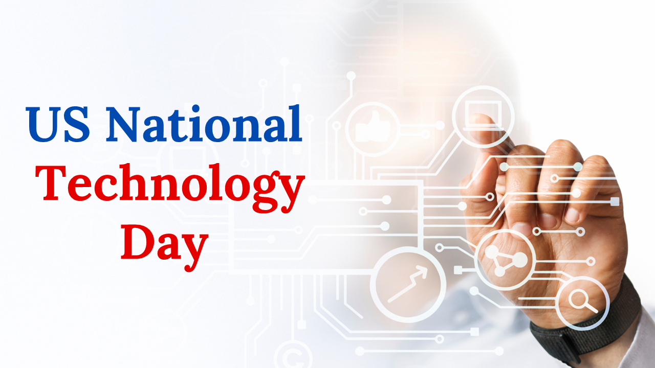 Slide deck for national technology day, covering technology's history, observation tips, and the top tech innovations. 