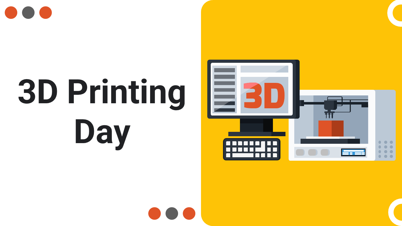 Editable 3D Printing Day PowerPoint And Google Slides