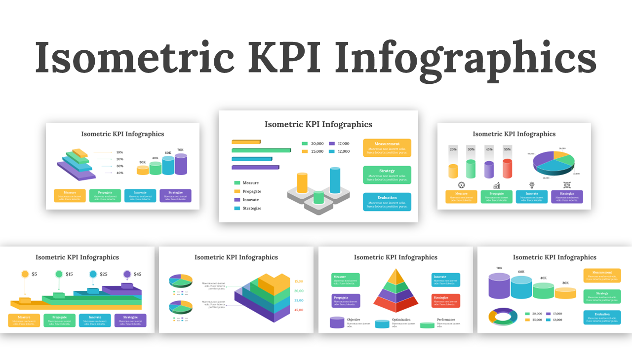 Isometric KPI Infographics PPT And Google Slides Themes