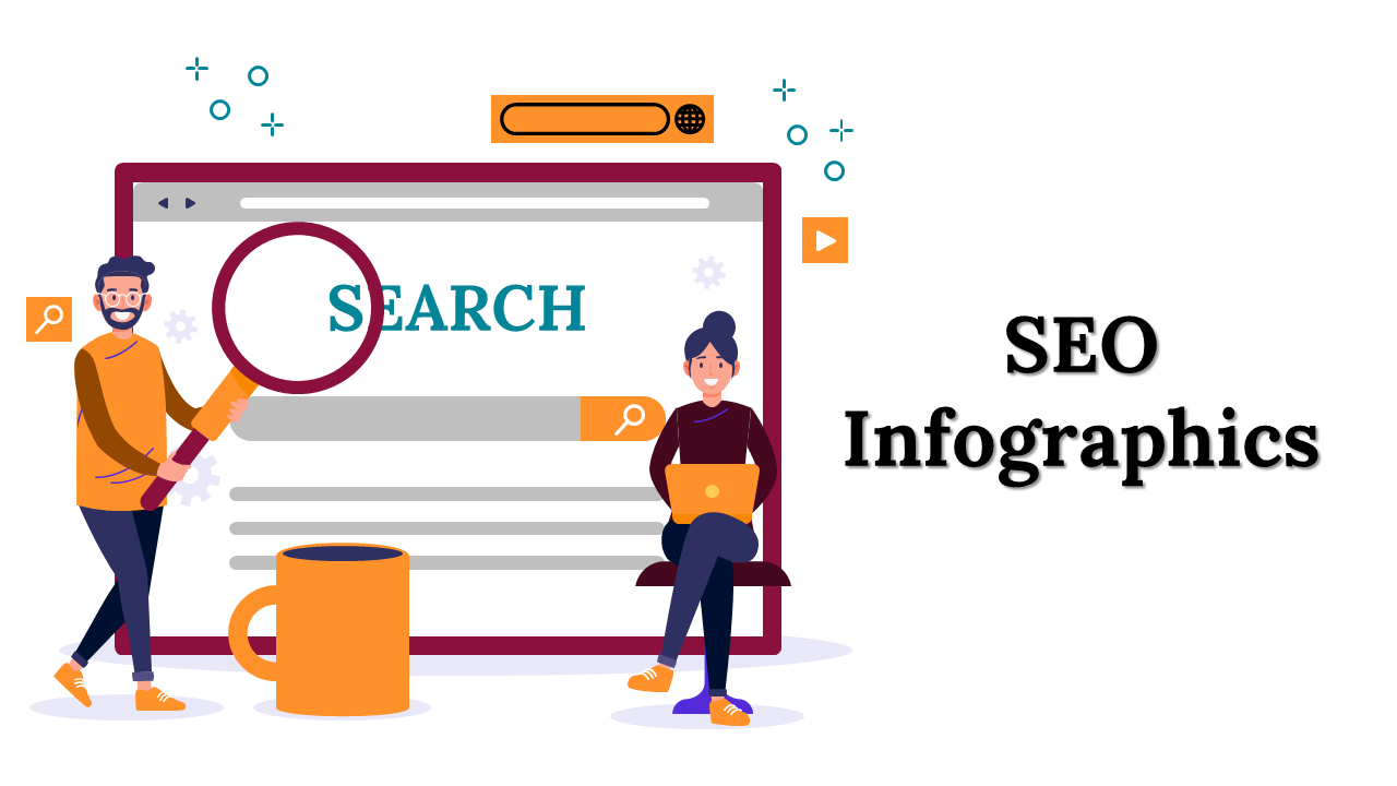 Collection of SEO infographic templates showcasing various search engine optimization concepts and strategies.