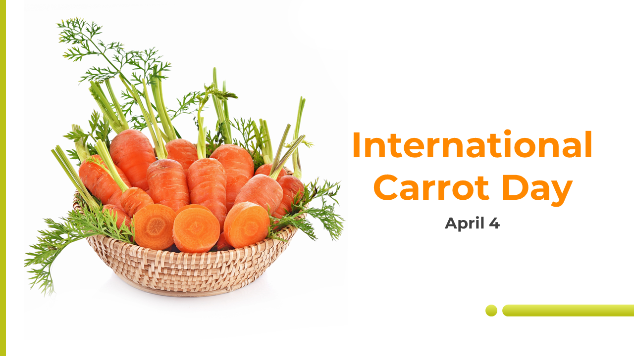 Comprehensive overview of International Carrot day slides, with sections on carrot types, nutritional facts, and celebrations.