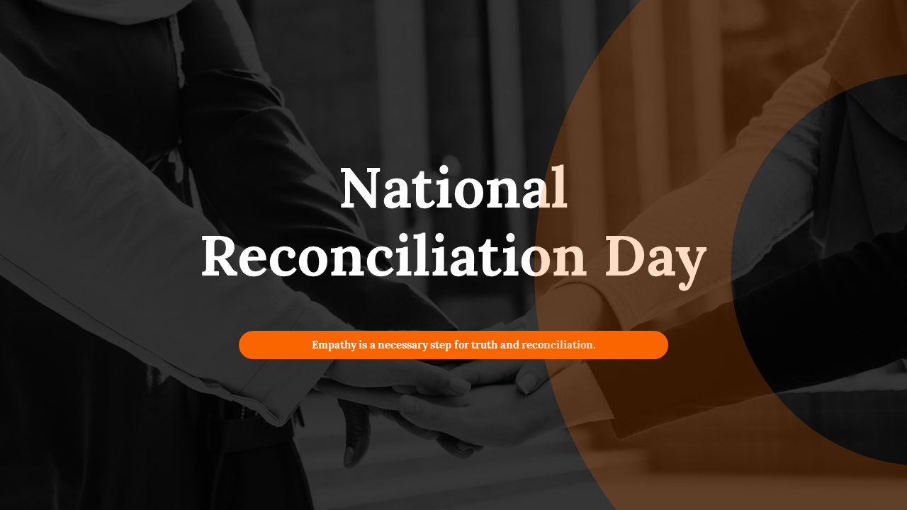 National reconciliation day with sections on organizing events, advocating for change, and fostering community engagement.