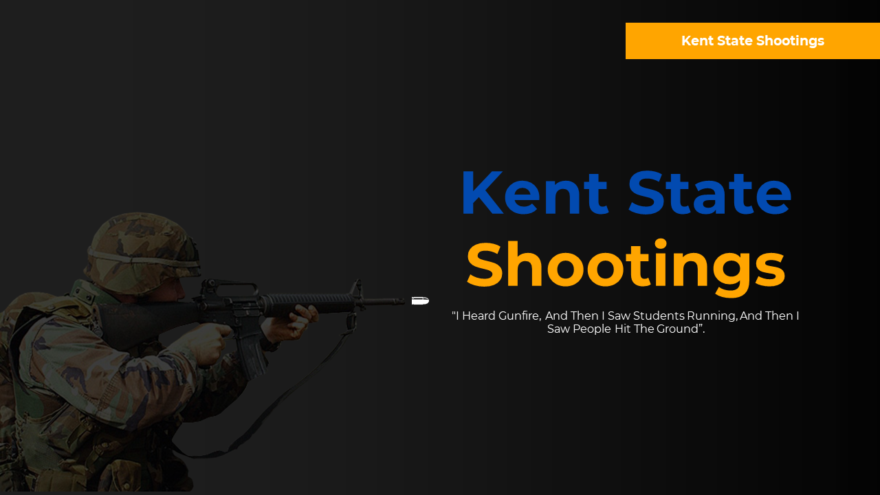 Comprehensive slides on the Kent State Shootings, with images, historical context, and analysis of the incident's impact.