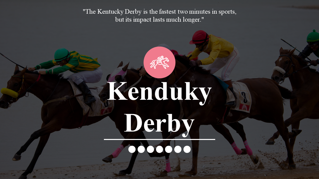 A pack of kentucky derby slides showcasing its history, traditions, and cultural significance in the world of horse racing.