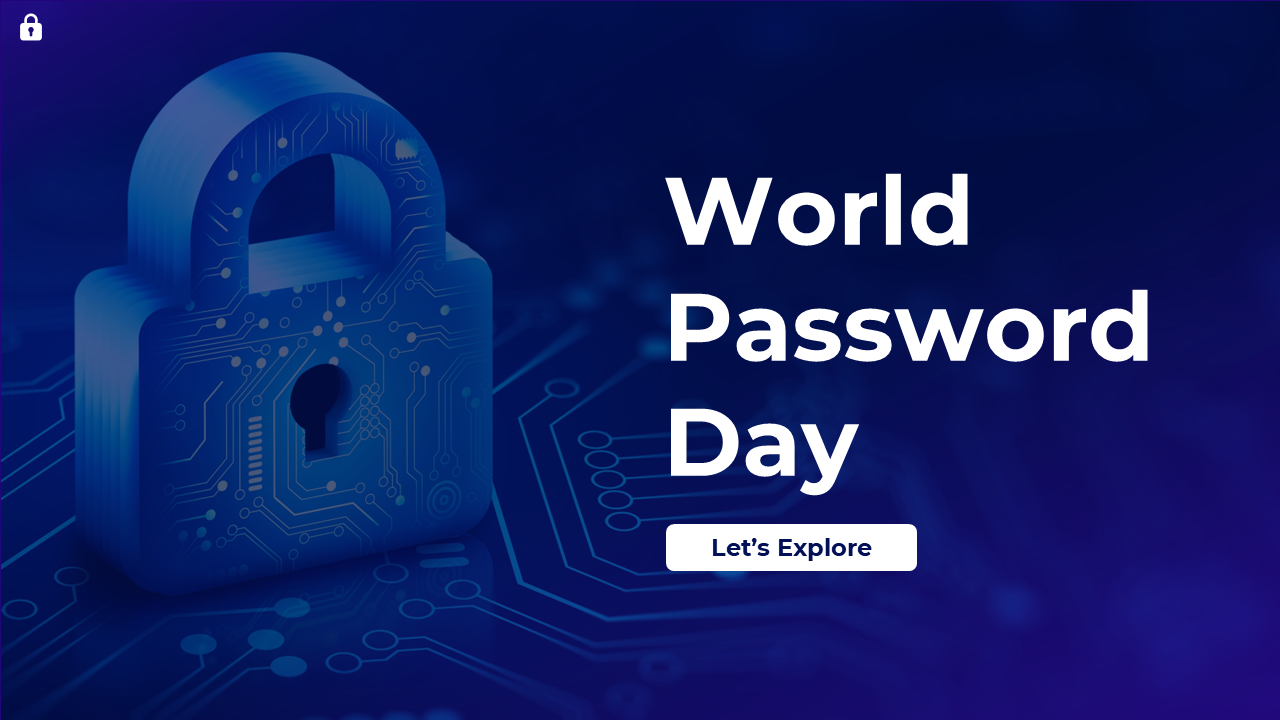 Slides for world password day slide deck, highlighting password safety, security tips, and cyber protection strategies.