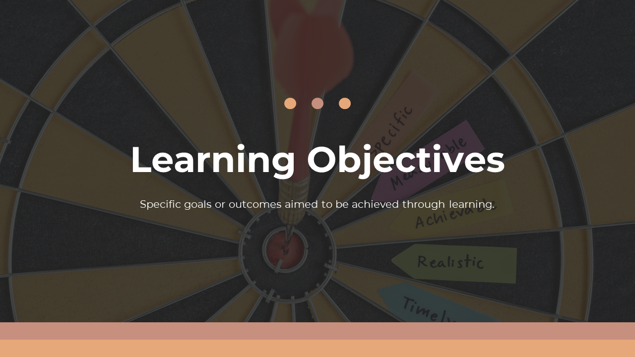 Slide deck with a focus on effective learning objectives, benefits, and instructional integration, using graphics and text.