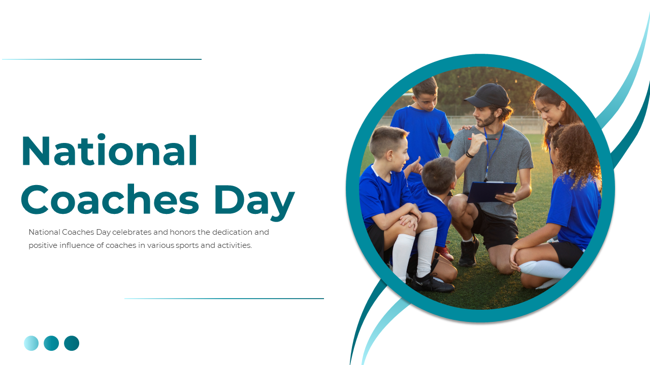 A pack of slides highlighting national coaches day the role of coaches in sports, including sections on sports psychology.