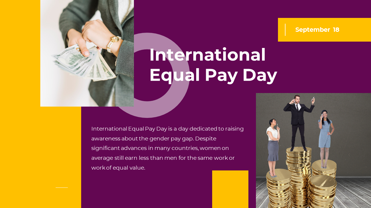 Awesome International Equal Pay Day PPT And Google Slides