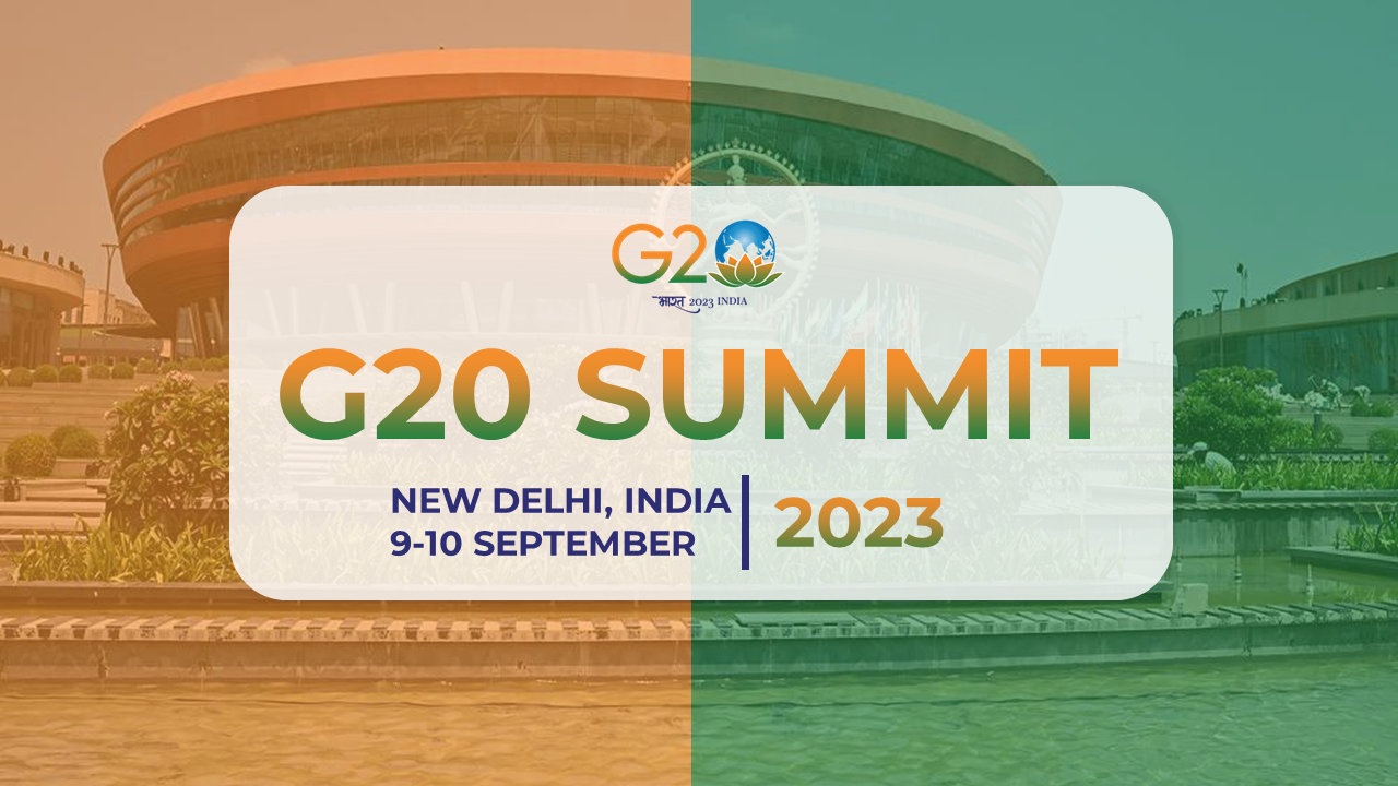 A pack of G20 summit slides featuring various related topics with image and text descriptions.