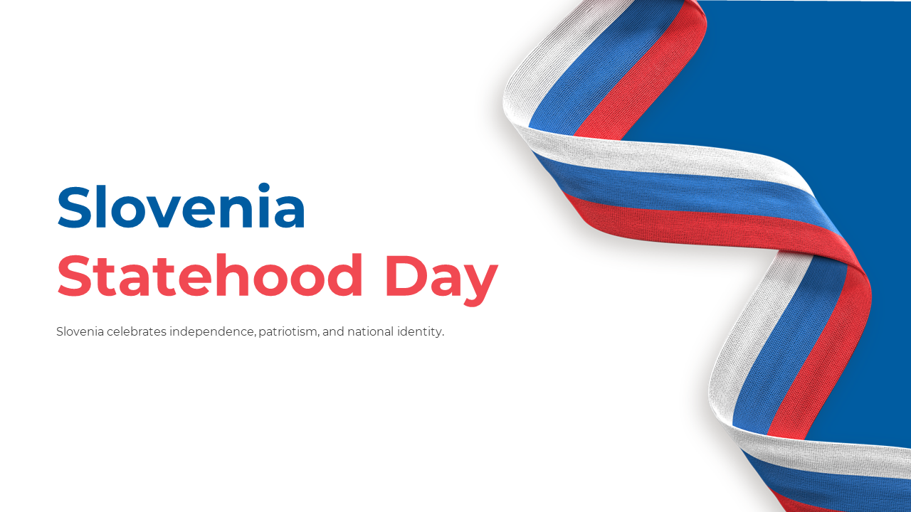 Collection of Slovenia statehood day slides, displaying themes of national identity, unity, independence, and patriotism.